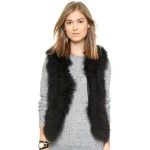 Club Monaco Black Feather Vest - X Small